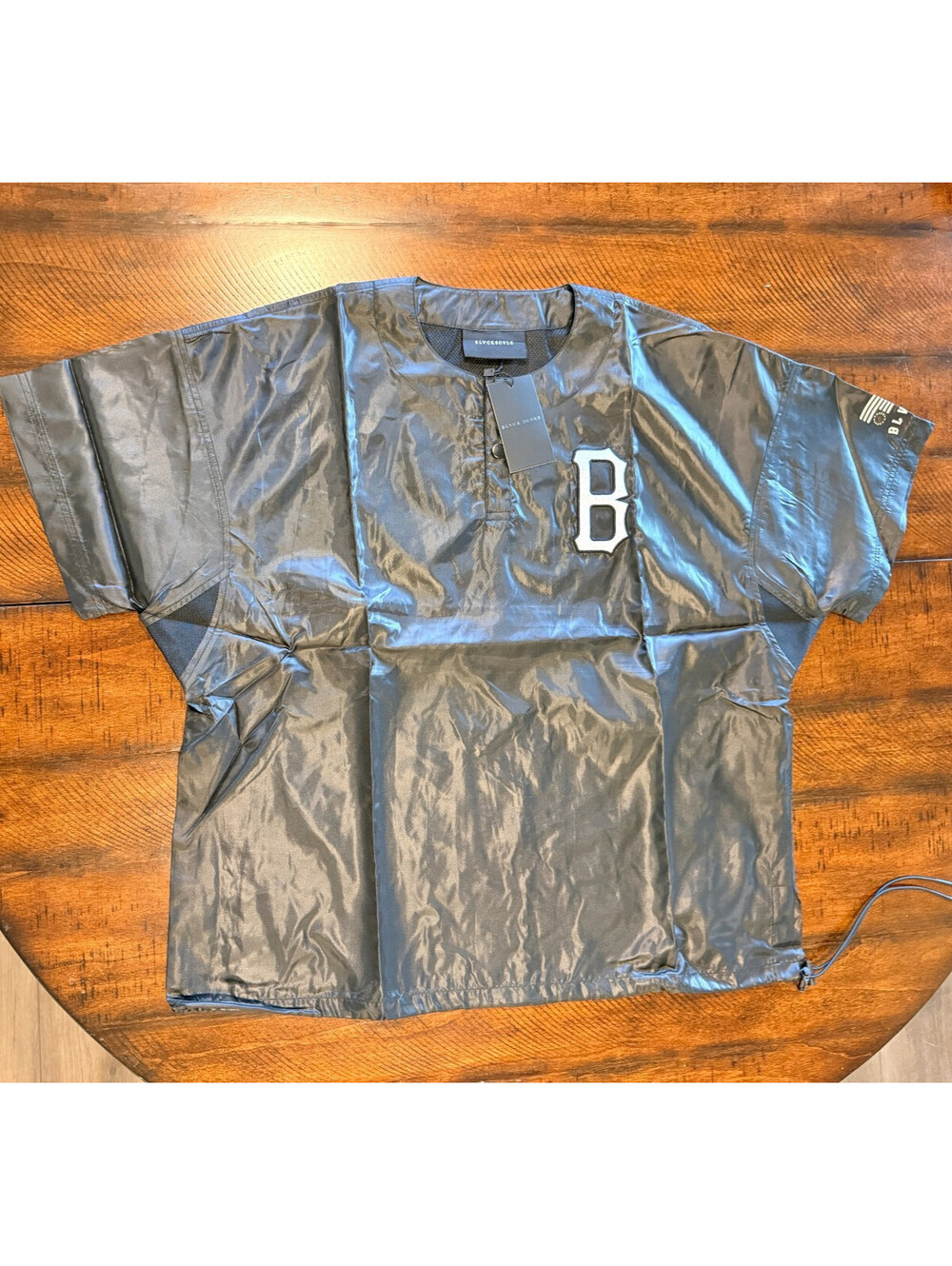 Black Scale BLVCK Warm Up Jersey Men's M Black Nylon Streetwear NWT